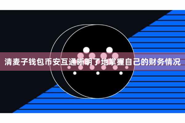 清麦子钱包币安互通晰明了地掌握自己的财务情况