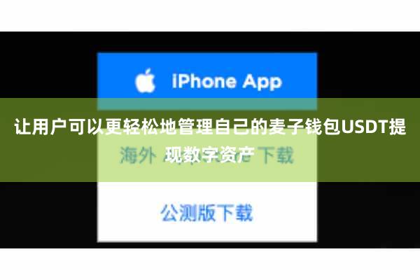 让用户可以更轻松地管理自己的麦子钱包USDT提现数字资产